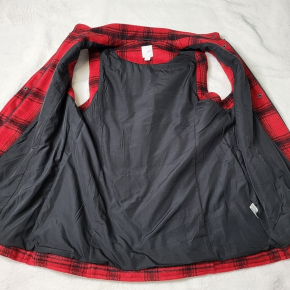 J.Jill Red Plaid Sleeveless Jacket/Vest Size XS. Wool Blend - Picture 9 of 11